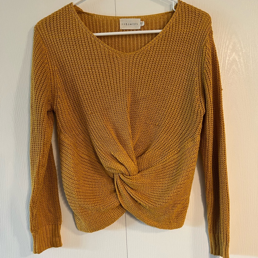 Lightweight mustard knit sweater